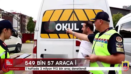 1 haftada 2 milyon 912 bin araç denetlendi