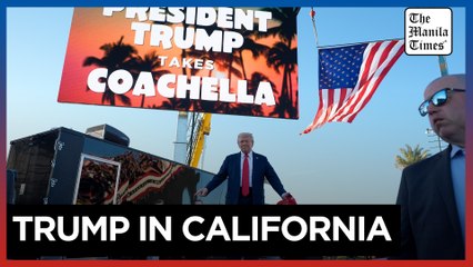 Donald Trump holds a rally in California, a state he's almost certain to lose