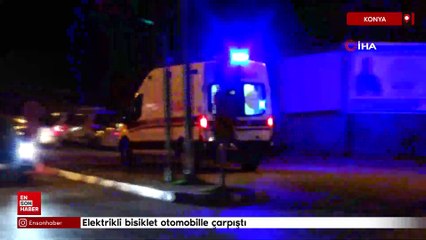 Konya’da elektrikli bisiklet otomobille çarpıştı