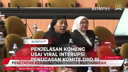 Penjelasan Komeng usai Viral Interupsi Penugasan Komite DPD RI