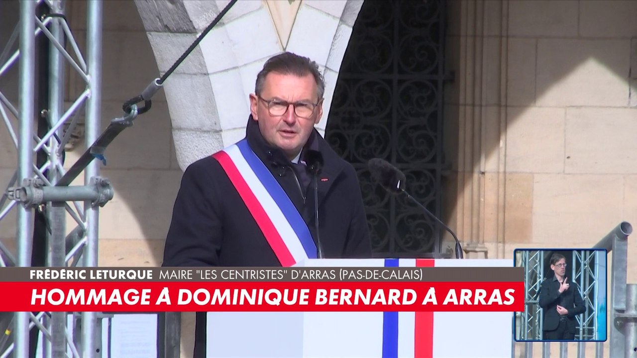 Hommage à Dominique Bernard : le discours du maire d'Arras
