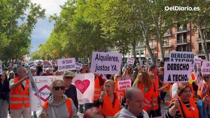 Una protesta multitudinaria toma las calles para reivindicar el derecho a la vivienda