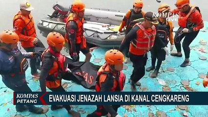 Tenggelam saat Mencari Barang Bekas, Begini Evakuasi Jenazah Lansia di Kanal Cengkareng