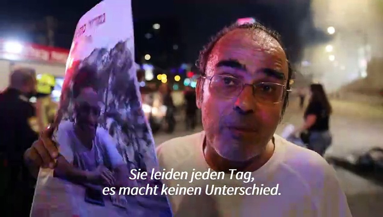 'Es ist alles Netanjahus Schuld': Wütender Protest von Geisel-Angehörigen