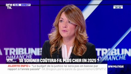 Maud Bregeon assure que le gouvernement sera "vigilant" à ce que l'augmentation des prix des mutuelles soient "le plus faible possible"