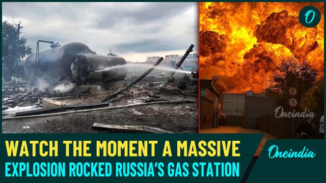 VIDEO| Massive Fireball Erupts as Explosions Rocks Russia’s Gas Station| Fuel Tank Launches into Air