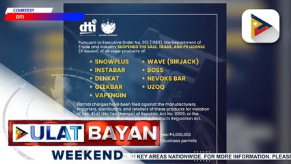 Ilang vape shops, apektado sa paghihigpit ng DTI sa paglalagay ng tax stamps sa vape products