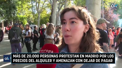 Más de 20.000 personas protestan en Madrid por los precios del alquiler y amenazan con dejar de pagar