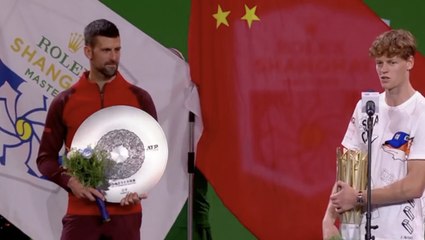 Download Video: Tennis - Shanghai 2024 - Novak Djokovic, Jannik Sinner... après leur finale aux Rolex Masters Shanghai 2024