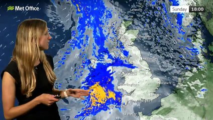 Met Office Weather Forecast 13/10/2024 - Rain the south and dry up north