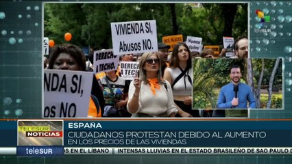 Españoles protestan debido al aumento en los precios de las viviendas