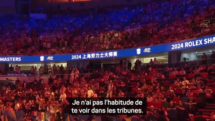 Shanghai - Après sa défaite, Djokovic s'adresse à Federer : "Pas l'habitude de jouer devant toi"