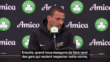 Celtics - Mazzulla : “Il y a des hauts standards établis ici”