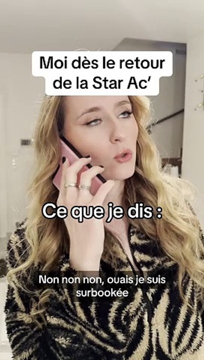 Moi dès le retour de la Star Ac' ! 