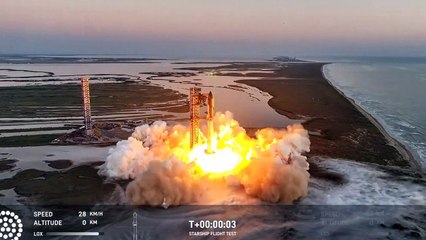 SpaceX logra recuperar en vuelo el propulsor de su megacohete Starship