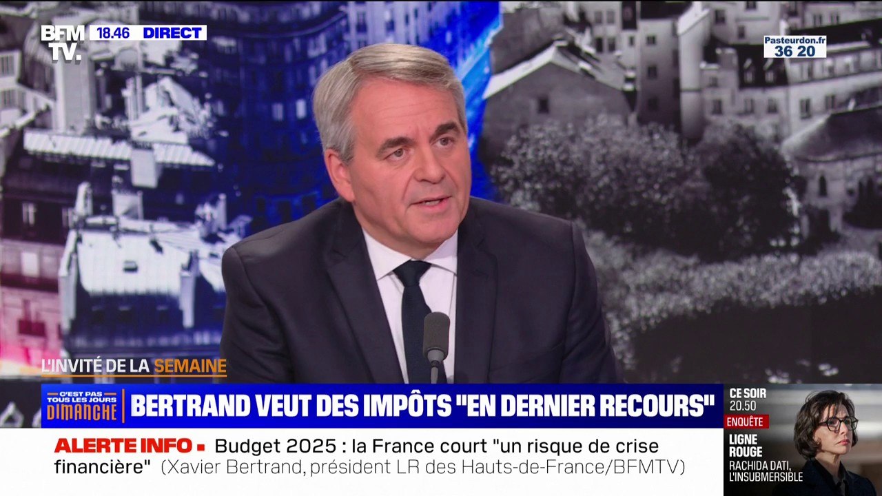 Xavier Bertrand: la hausse de "l'impôt, c'est en dernier recours"