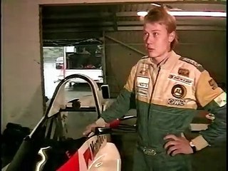 1987 October - Mika Häkkinen 1st time testing a 'slicks and wings' FF2000 car @ Donington