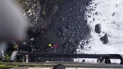 Eis o resgate do polaco que passou a noite à espera de socorro na Madeira