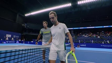 Anvers - Gasquet tombe d'entrée face à Etcheverry