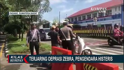 Perempuan Pengendara Motor Histeris Karena Terjaring Oprerasi Zebra di Padang