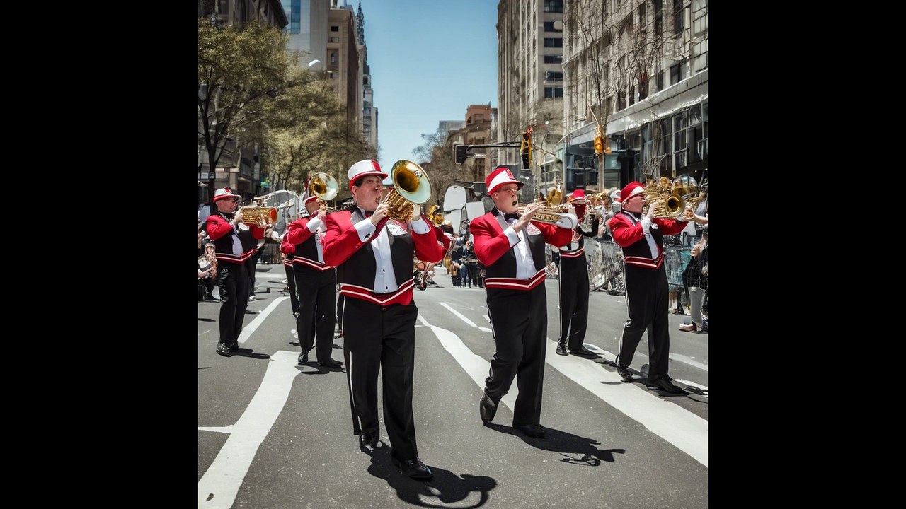 Marching Band Jazz in the street cozy relaxing jazz