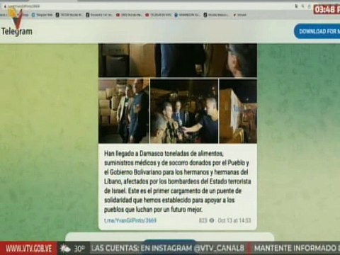 Ayuda humanitaria de Venezuela para Líbano y Siria llega a Damasco
