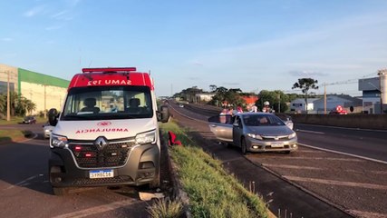 Idosa desmaia em veículo na BR-277, em Cascavel