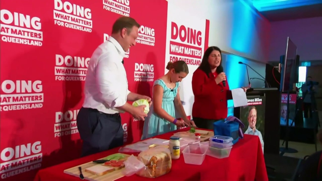Queensland Premier Steven Miles promises free school lunches if Labor wins state election