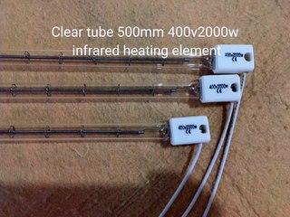 500mm 400v 2000w Fast Response Halogen Quartz IR Heating Lamp