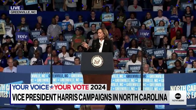 Harris campaigns in Greenville, North Carolina