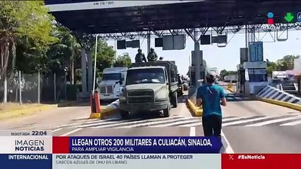 Llega un grupo de 200 soldados del Ejército Mexicano a Culiacán, Sinaloa