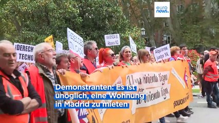 Tausende Demonstranten setzen sich für bezahlbaren Wohnraum in Madrid ein