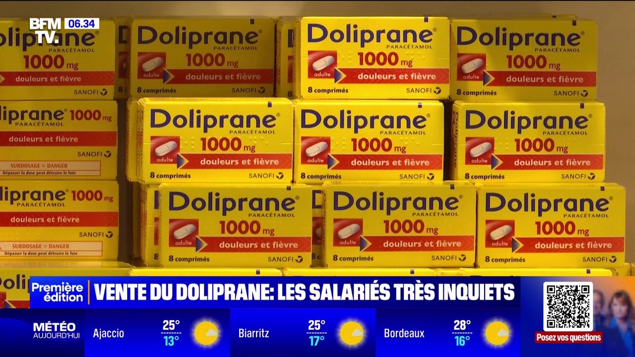 Vente de Doliprane: les salariés de l'usine Sanofi à Lisieux (Calvados)Vente de Doliprane: les salariés de l'usine Sanofi à Lisieux (Calvados) inquiets
