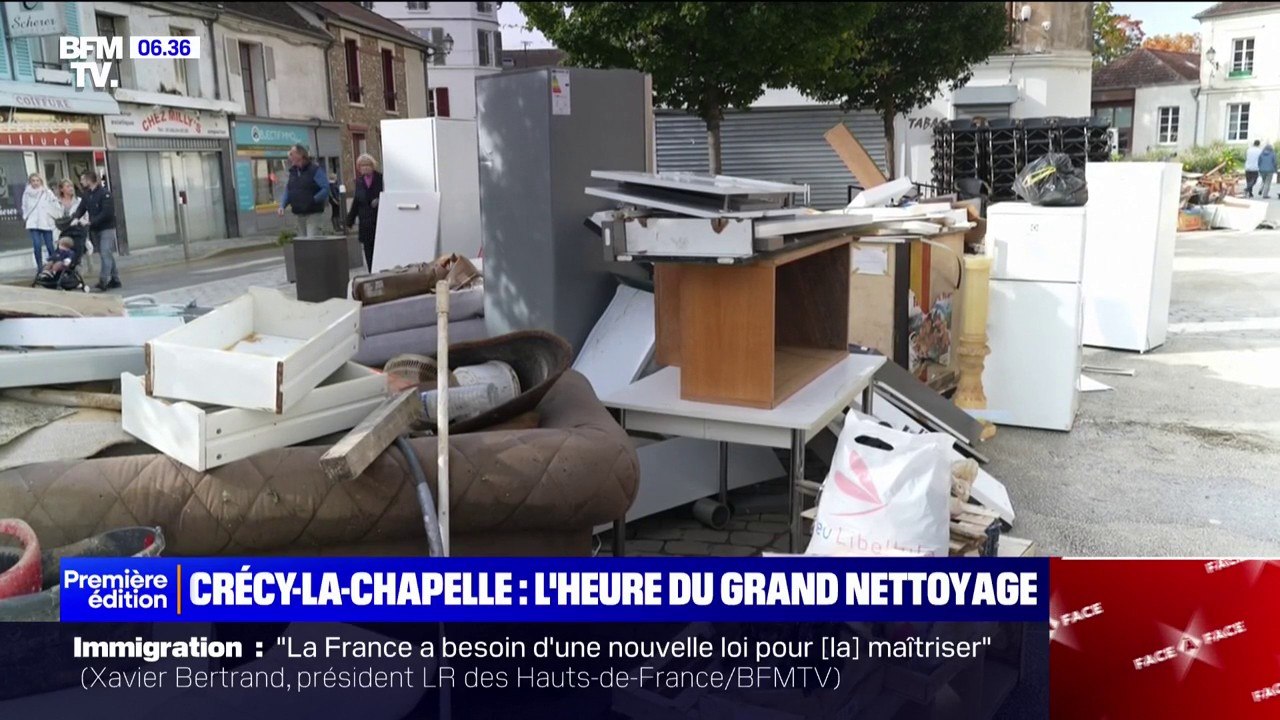 Après la décrue, l'heure est au grand nettoyage pour les sinistrés de Crécy-la-Chapelle (Seine-et-Marne)