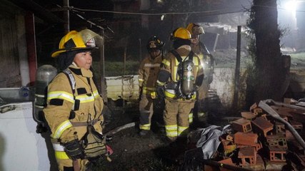 Voraz incendio en Rionegro pone en riesgo vivienda y varias mascotas