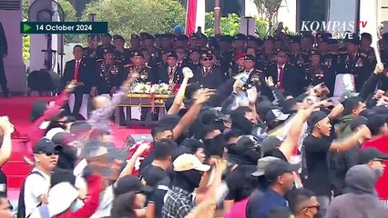 Atraksi Tim Patroli Perintis Kuda Turangga & K9 Halau Demo di Depan Jokowi-Prabowo