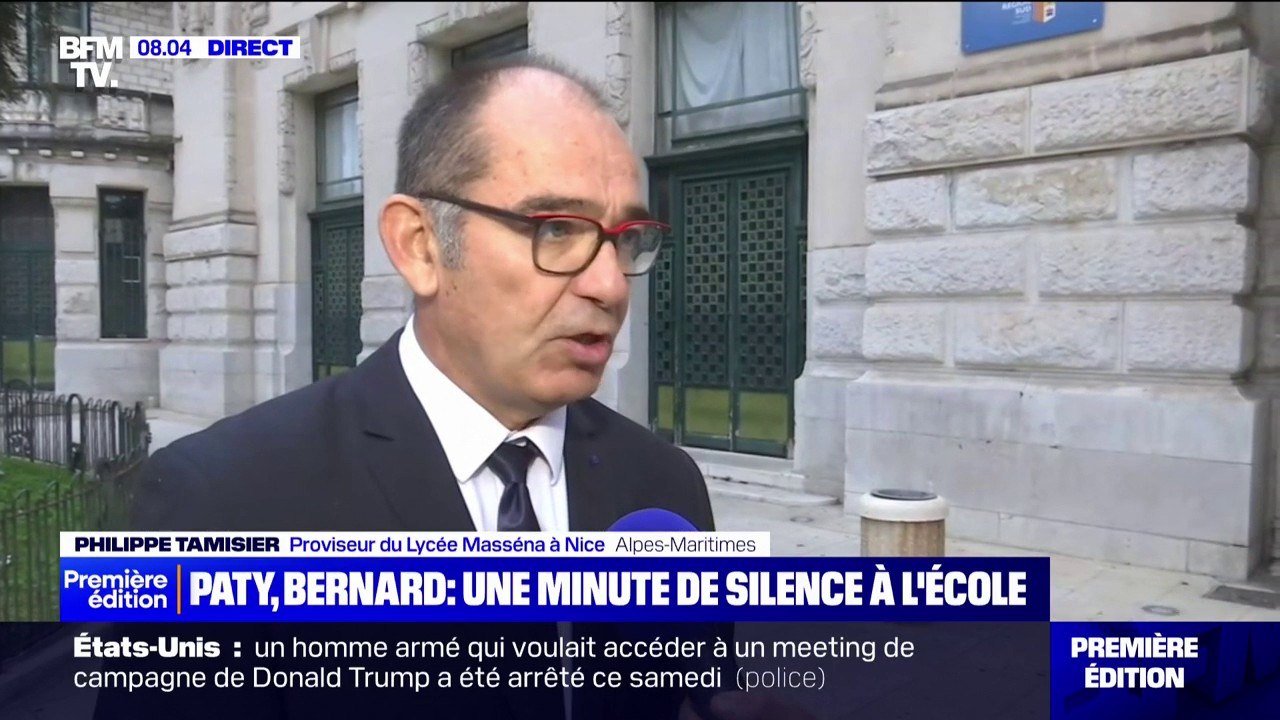 Hommage aux professeurs assassinés: "Nice a un contexte particulier", rappelle Philippe Tamisier, proviseur d'un lycée à Nice