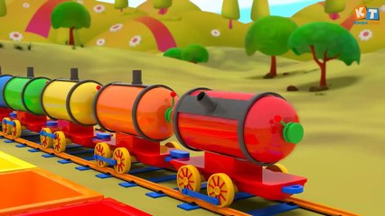 Cocomelon Color Train - Wheels on the Train - Baby Nursery Rhymes(720P_HD)