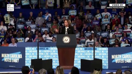 'We are nearing the homestretch,' Harris tells North Carolina rally