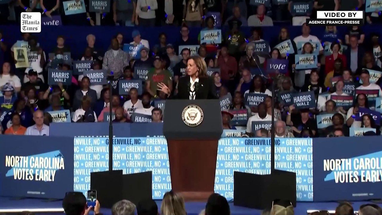 'We are nearing the homestretch,' Harris tells North Carolina rally