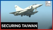 Taiwanese fighter jets take off from Hsinchu air base as China launches military drills