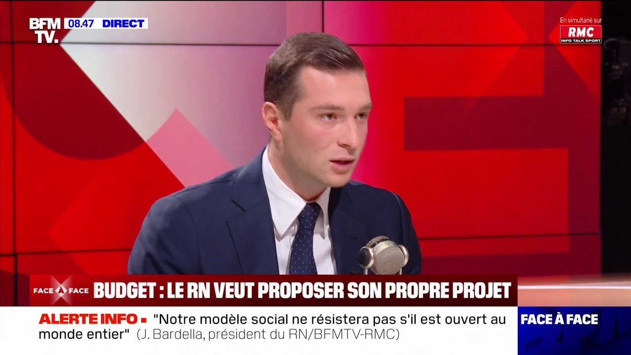 "Les allocations familiales doivent être réservées aux familles dont l'un des deux parents est de nationalité française", estime Jordan Bardella, président du Rassemblement national