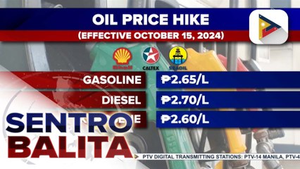 Halos P3 na taas-presyo sa mga produktong petrolyo, ipatutupad bukas