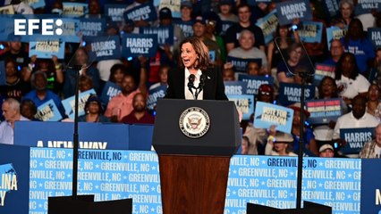 Harris realiza un mitin de campaña en Carolina del Norte