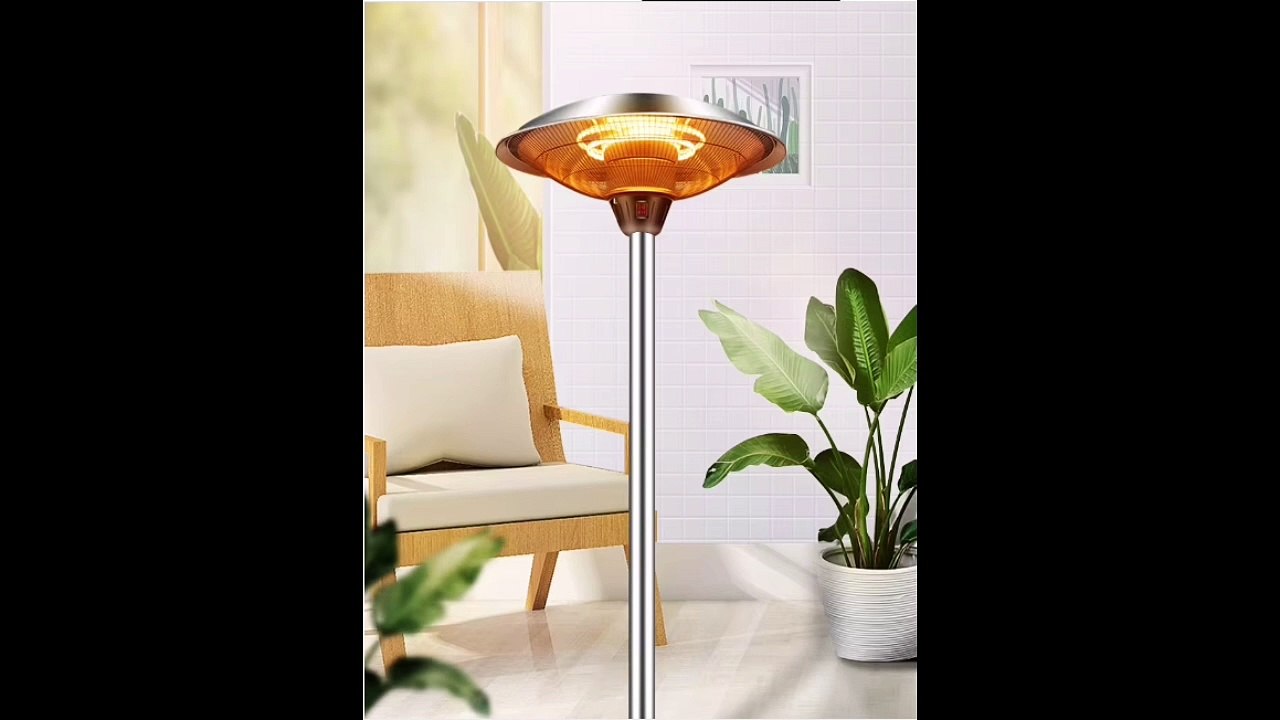 High Quality 1500W Indoor-Outdoor IP55 Waterproof  Electric Patio Heater Iron Material Terrace Garden Infrared Heating