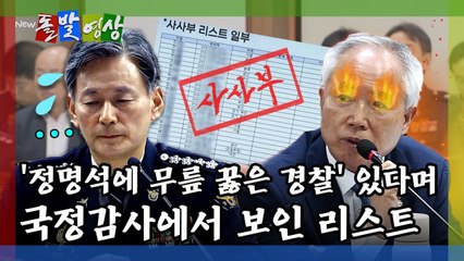 [돌발영상] '정명석에 무릎 꿇은 경찰' 있다며 국정감사에서 보인 리스트 / YTN