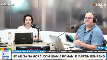 No ar, Tá na Hora com Jeania Romani e Martin Behrend 14/10/2024