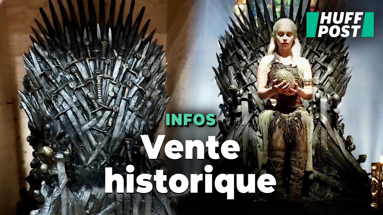 Cette réplique (en plastique) du trône de fer de « Game of thrones » vendue une fortune aux enchères