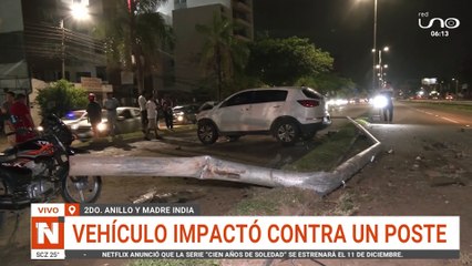 SCZ accidente de tránssito en la zona de la madre india