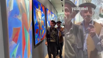 Adıyamanlı amcalar resim sergisinde güldürdü! Sözleri sosyal medyada viral oldu